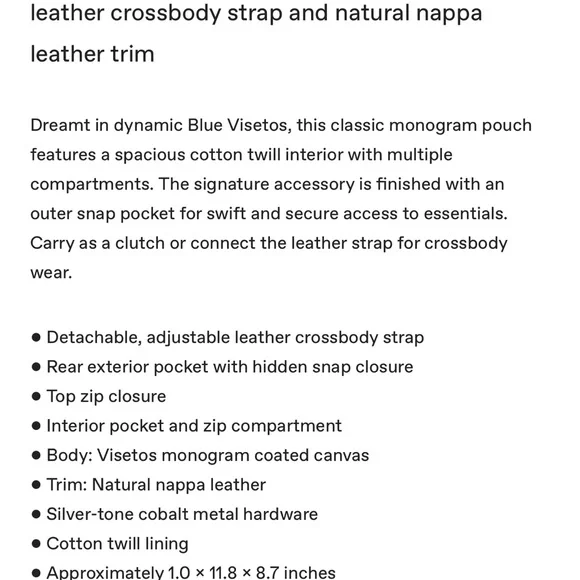 Aren Crossbody Pouch In Visetos pristine condition - Picture 12 of 12